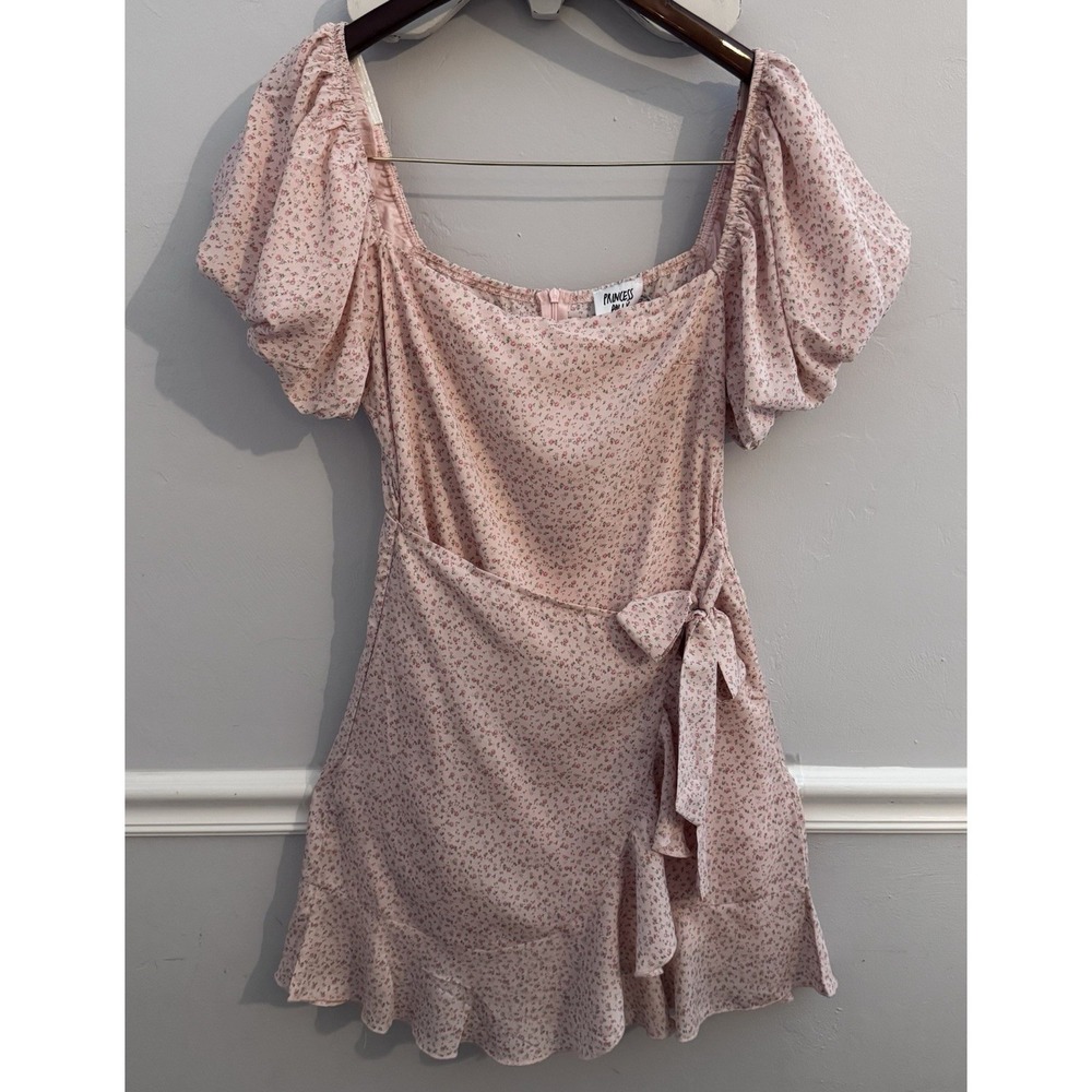 Princess Polly Annie Mini Dress Ditsy Floral Print Puff Sleeves Size 8